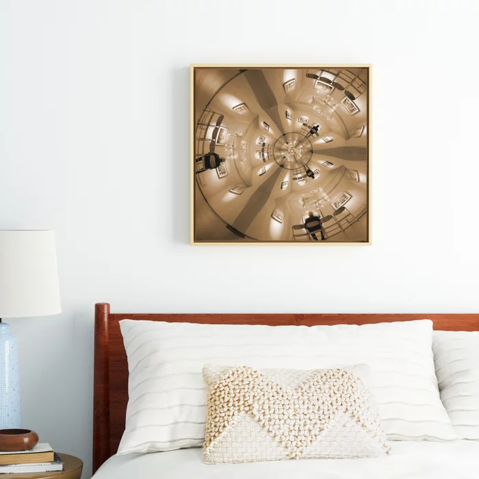 Dive into deep art framed canvas